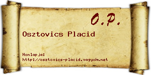 Osztovics Placid névjegykártya